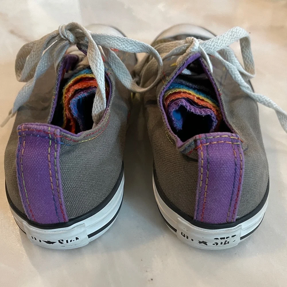 Converse Kids' Gray Rainbow All-Star Sneakers size 4 Juniors